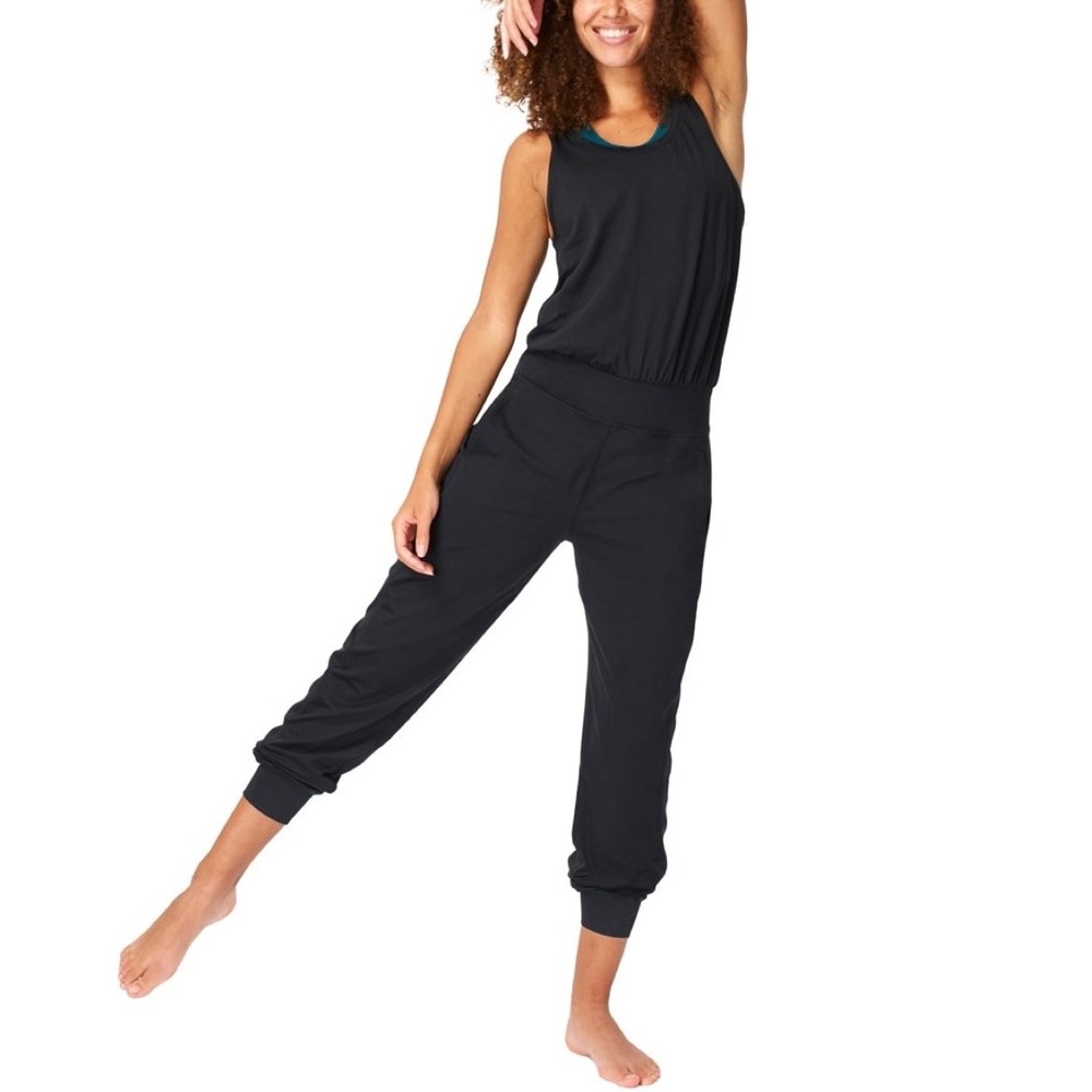 Sweaty Betty Black Gary Racerback‎ Jumpsuit Small